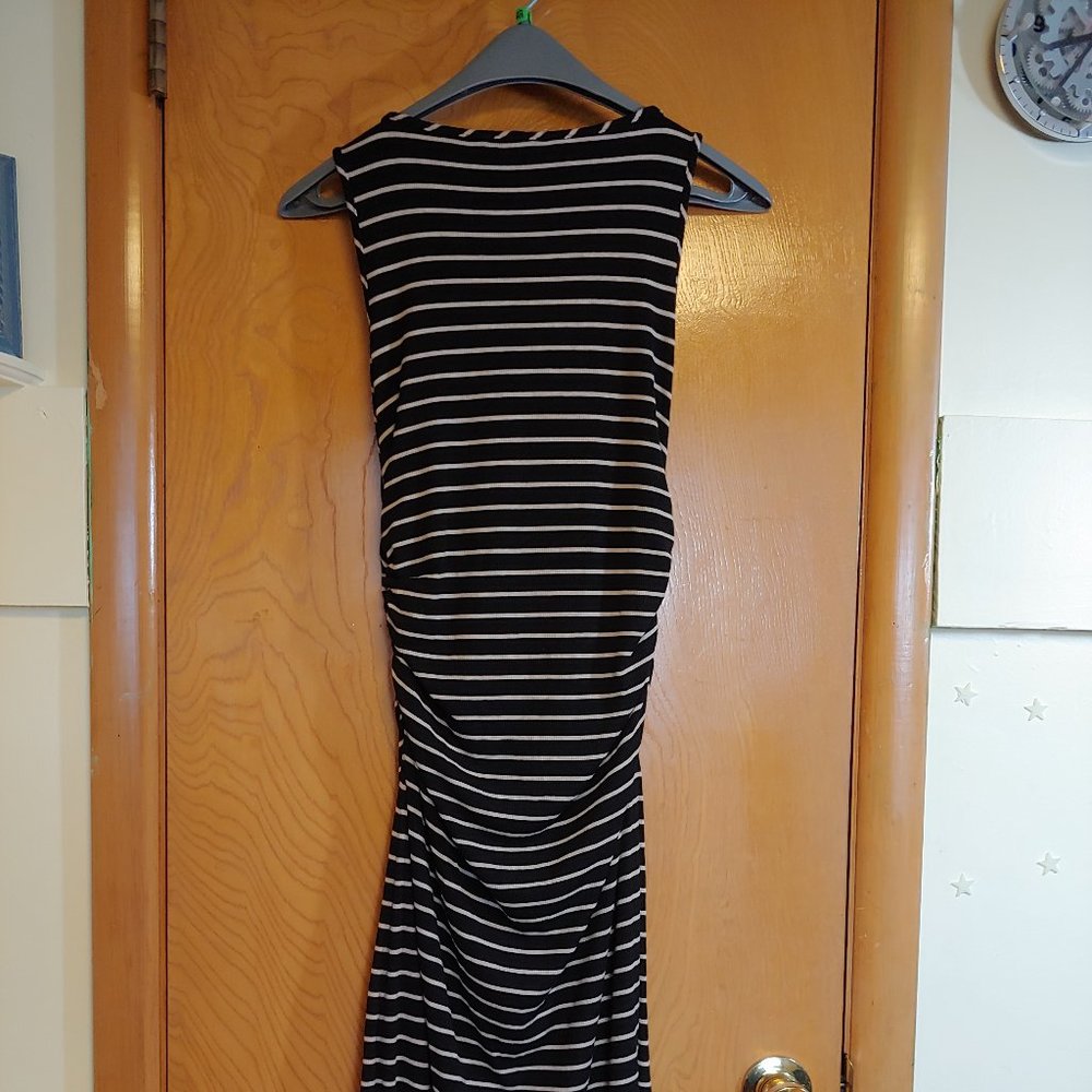 Athleta striped runched dress